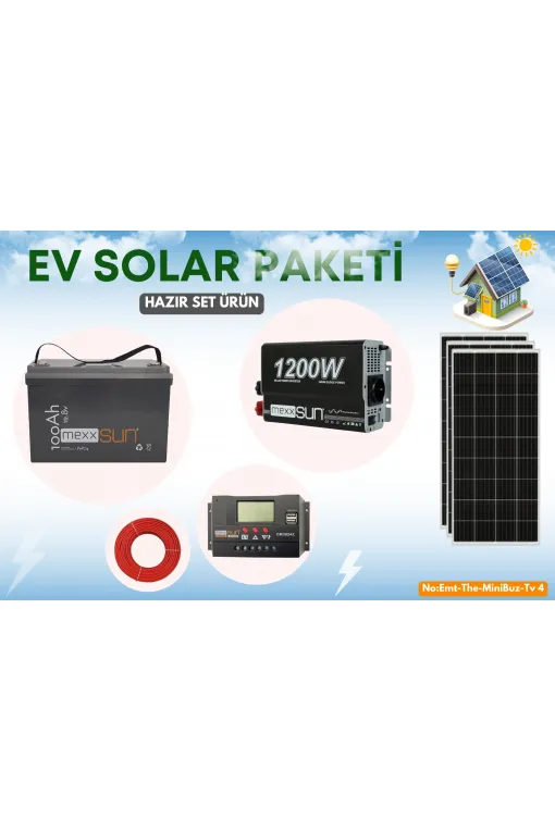 Güneş Enerji Paketi Yaz Kış Kullanım LiFePO4 Solar Paket Güneş Enerji Paketi Yaz Kış Kullanım LiFePO4 Solar Paket